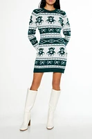 Fair Isle Mini Sweater Dress