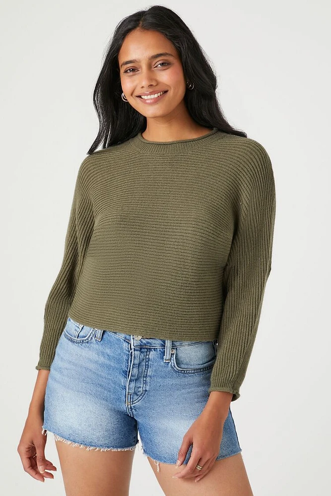 Ribbed Crew Neck Sweater