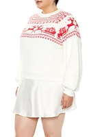 Plus Fair Isle Reindeer Sweater