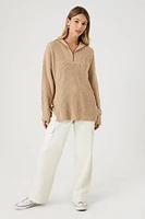 Half-Zip Lace-Up Sweater