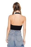 Jersey Knit Halter Bodysuit