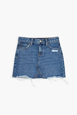 Girls Distressed Denim Skirt (Kids)