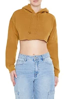Fleece Mineral Wash Cropped Hoodie