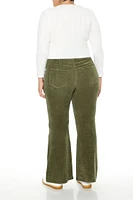 Plus Corduroy Flare Pants