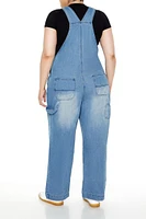 Plus Utility Denim Overalls