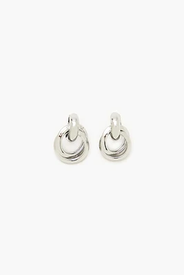 Interlocked Hoop Drop Earrings