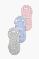 Heathered No-Show Socks - 3 pack