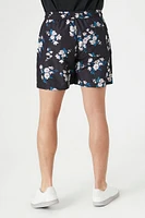 Floral Print Swim Trunks