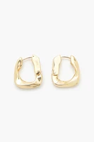 Twisted Hammered Hoop Earrings