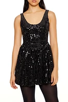 Sequin Mini A-Line Dress