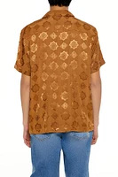 Jacquard Ornate Drop-Sleeve Shirt