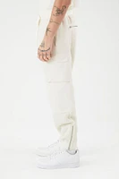 Faux Shearling Mixed Media Joggers