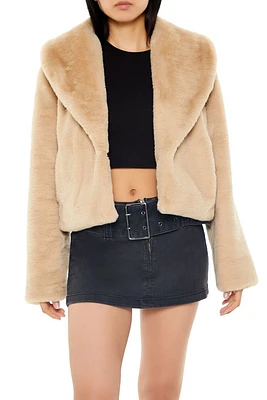 Faux Fur Cropped Coat