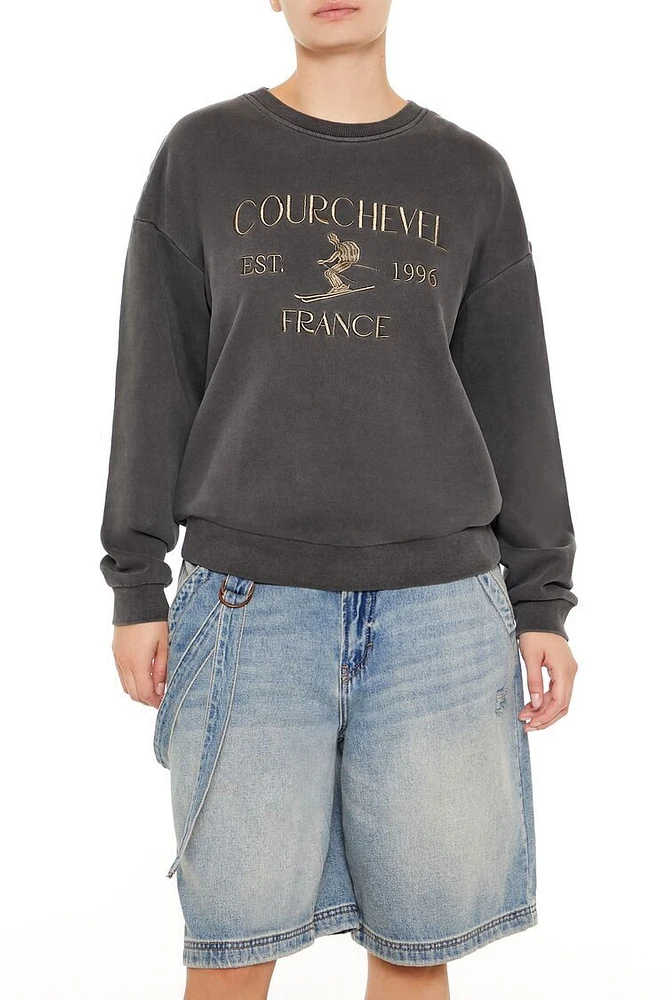 Embroidered Courchevel Pullover