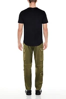 Slim-Fit Satin Cargo Pants