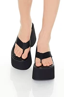 Platform Thong Wedges