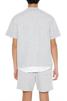 Athletic Cropped Short-Sleeve Raw-Cut Tee