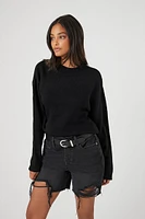 Surplice Back Cutout Sweater