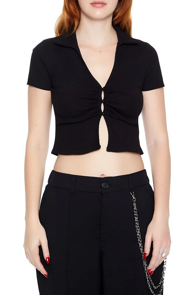 Split-Hem Crop Top