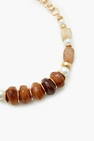 Beaded Faux Stone Necklace