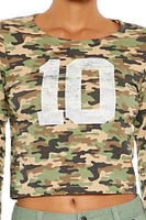 10 Camo Cropped Tee