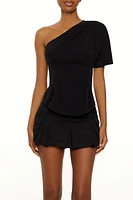 Ruched One-Shoulder Top