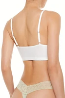 Lace-Trim Floral Thong Panties