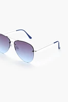 Metal Gradient Aviator Sunglasses