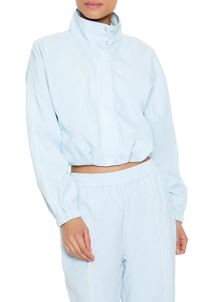 Active Piped-Trim Cropped Jacket