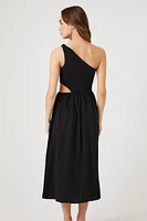 One-Shoulder Cutout Midi Dress