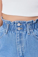 Paperbag Denim Shorts