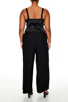 Plus Wide-Leg Trouser Pants