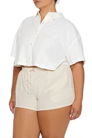 Plus Cropped Boxy Shirt