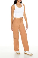 Low-Rise Straight-Leg Cargo Pants