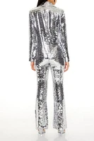 Metallic Sequin Flare Pants