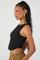 Sweater-Knit Cropped Tank Top