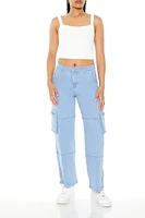 Cargo Straight-Leg Jeans