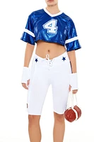 Football Player Gloves & Bag Costume Set