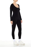 Fitted Scoop-Neck Jumpsuit