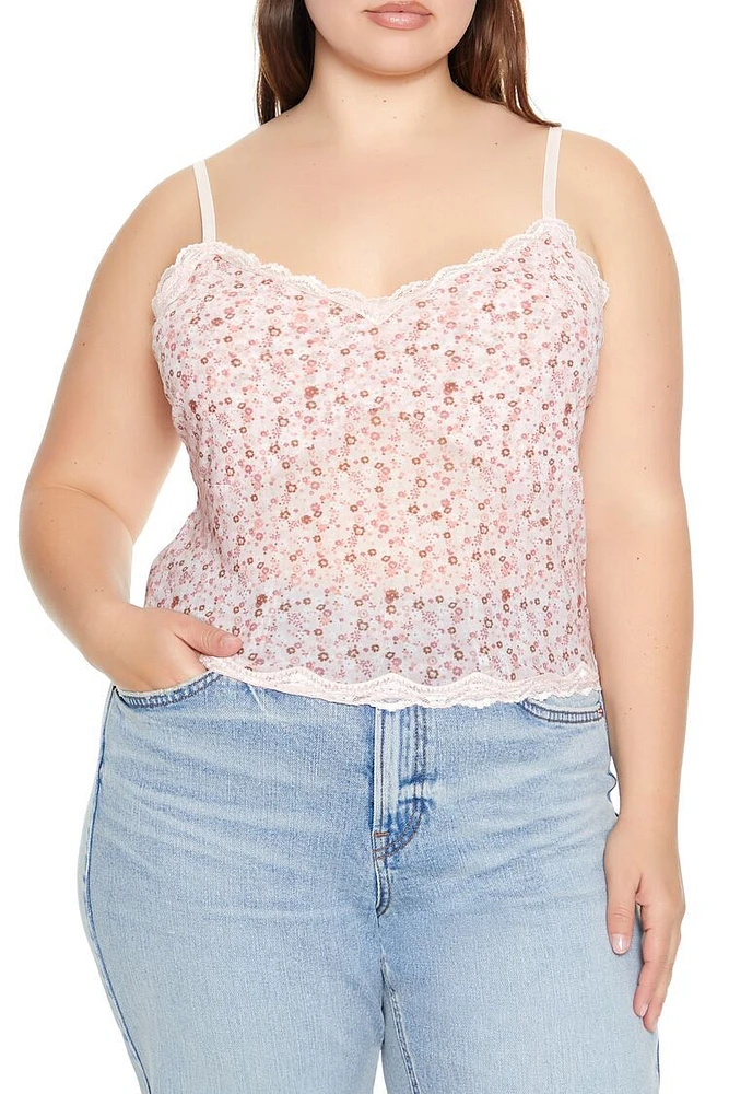 Plus Floral Print Cami