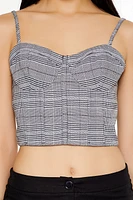 Glen Plaid Sweetheart Bustier Cami