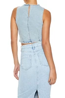 Denim Cropped Tank Top