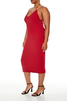Plus Embellished Halter Maxi Dress