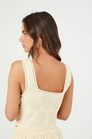 Cropped Hook-and-Eye Tank Top