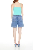 Baggy Drawstring Denim Shorts