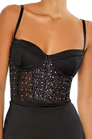 Rhinestone Lingerie Slip Dress