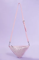 Rhinestone Triangle Crossbody Bag