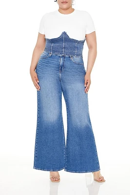 Plus High-Rise Wide-Leg Jeans