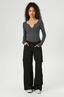 Seamless Split-Neck Bodysuit