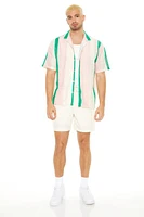 Rib-Knit Striped Drop-Sleeve Shirt